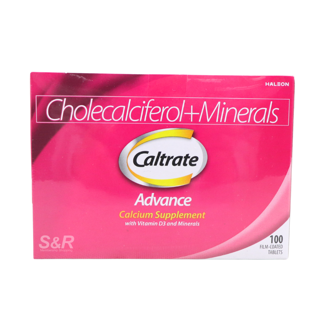Caltrate Advance Cholecalciferol + Minerals 100 Tablets